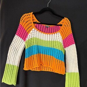 Wild Fable Pink and Orange Knit Sweater
